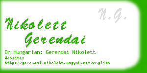 nikolett gerendai business card